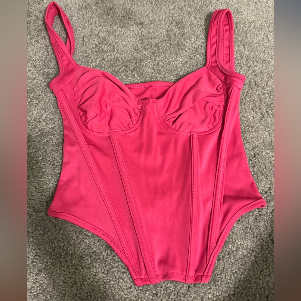Pink corset top